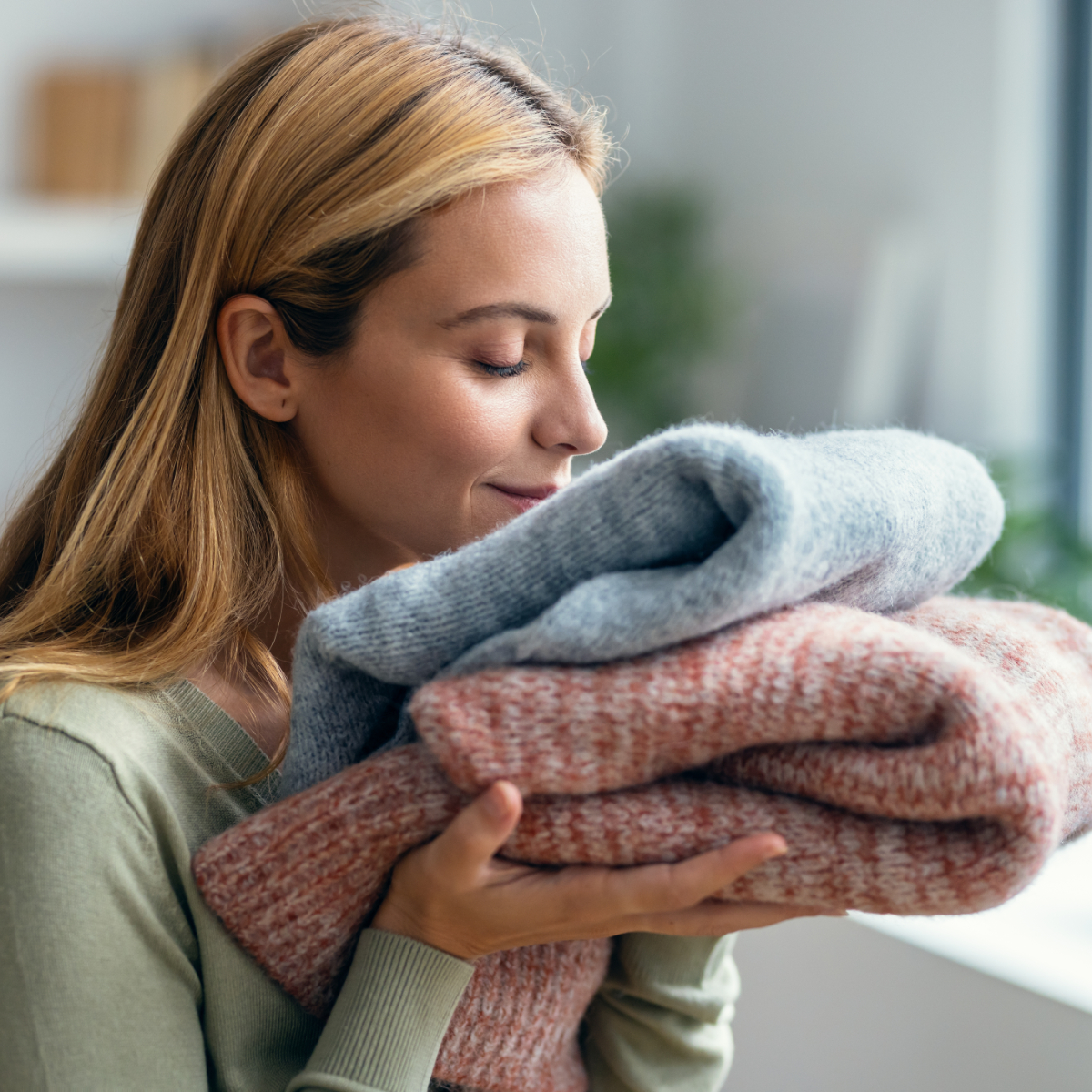 Blond Lady Smelling Fresh Sweaters 1200X1200